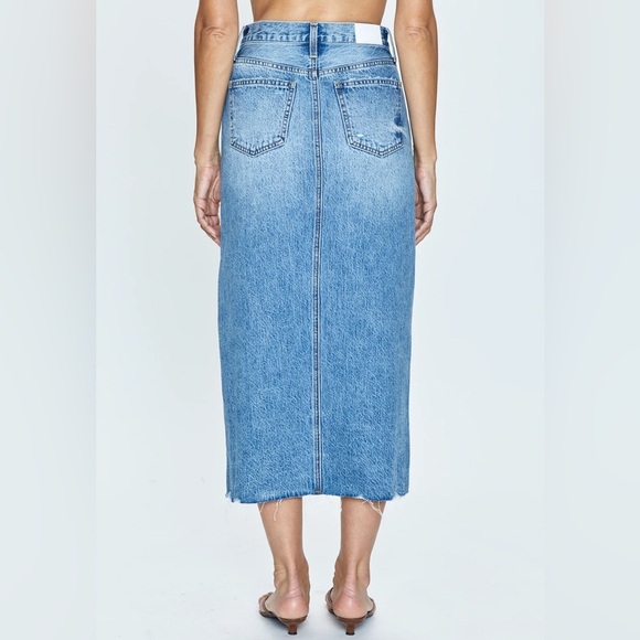 NWT Pistola Alice Denim Midi Skirt in Portrait Vintage Size 28 - Picture 2 of 11